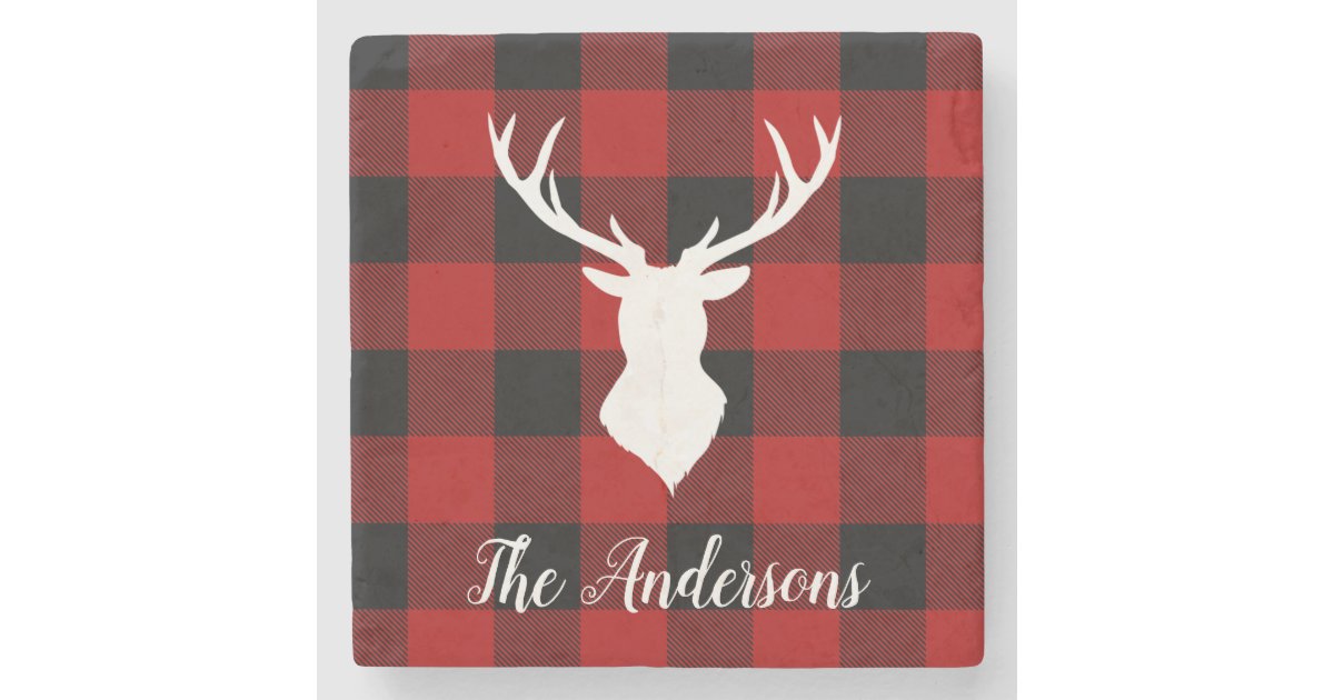 Elk Engraved Wood Coaster Set - Housewarming, Birthday, Christmas Gift -  Cabin