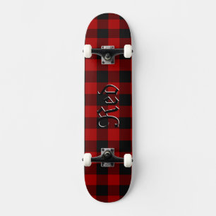 Red Buffalo Plaid Geometric Sport Deck