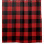 Red Buffalo Plaid Home Decor Shower Curtain