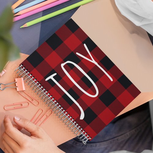 Red Buffalo Plaid  Joy  Happy Holiday Planner