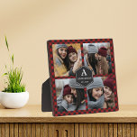 Red Buffalo Plaid Lumberjack Family Photo Collage Plaque<br><div class="desc">Upload your favorite photos to make your own unique personalized photo gift.</div>