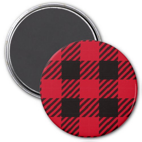 Red Buffalo Plaid Magnet