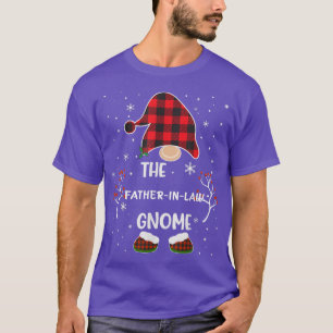Red Buffalo Plaid Matching The FATHERINLAW Gnome C T-Shirt
