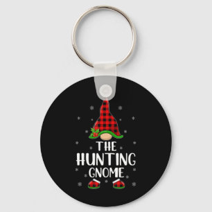 Red Buffalo Plaid Matching The Hunting Gnome Chris Keychain
