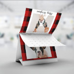Red Buffalo Plaid & Merry Woofmas With Dog Photo Calendar<br><div class="desc">Red Buffalo Plaid & Merry Woofmas With Dog Photo</div>