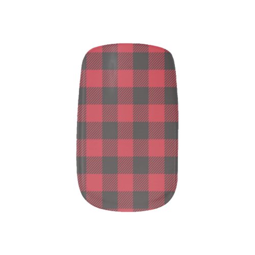 Red Buffalo Plaid Minx Nail Wraps