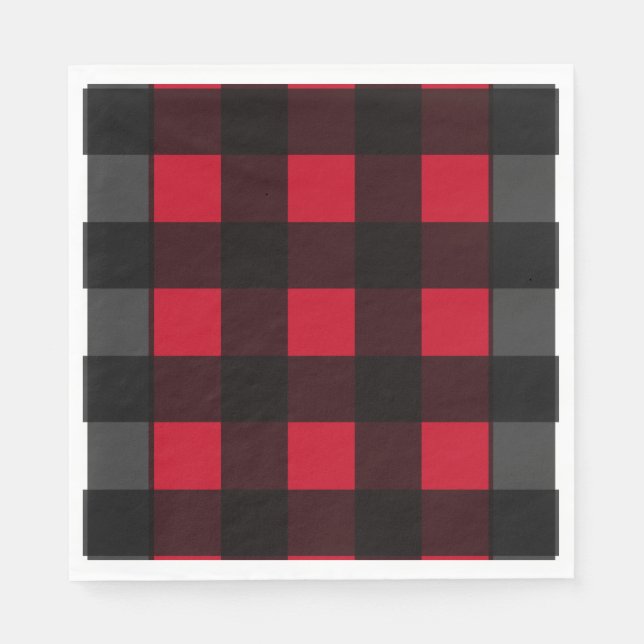Red Buffalo Plaid Napkins (Front)