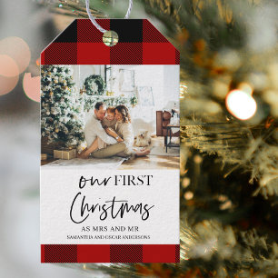 Red Buffalo Plaid & Our First Christmas Gift Tags
