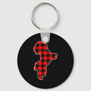 Red Buffalo Plaid Pajama Westie Christmas Dog Love Keychain