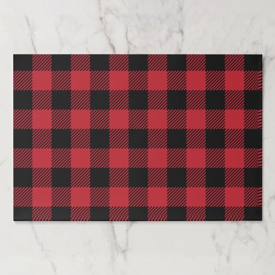 Red Buffalo Plaid Paper Placemat