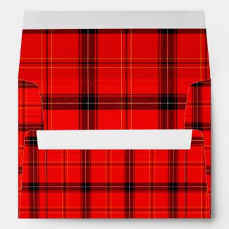 Red Buffalo Plaid Pattern Festive Christmas Envelope