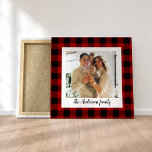 Red Buffalo Plaid & Personal Name And Photo Canvas Print<br><div class="desc">Step into the world of timeless style with our Classic Red Buffalo Plaid personalized products on Zazzle! Whether you're looking to add a touch of rustic charm to your life or searching for the perfect gift, our collection has something for everyone. Discover the enduring charm of Red Buffalo Plaid and...</div>