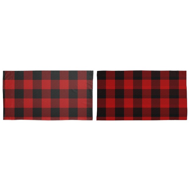 Red Buffalo Plaid Pillow Case (Front-Set)