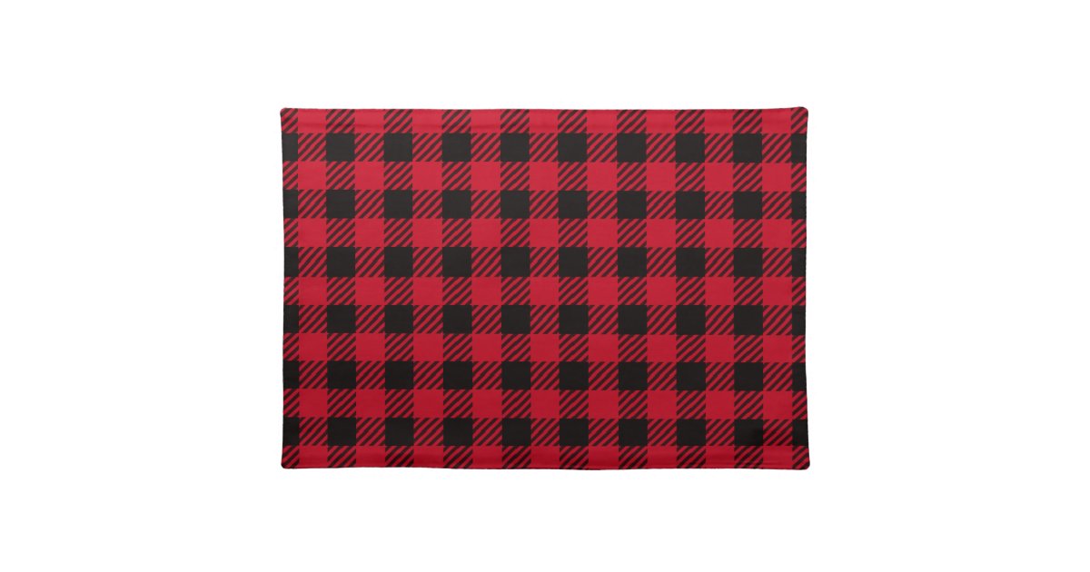 Red Buffalo Plaid Placemat | Zazzle