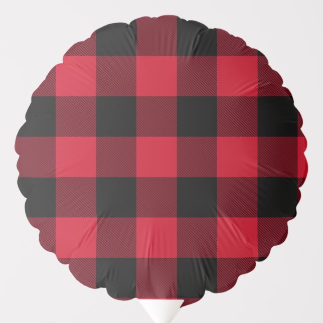 Red Buffalo Plaid, Red Flannel Balloon (Front)