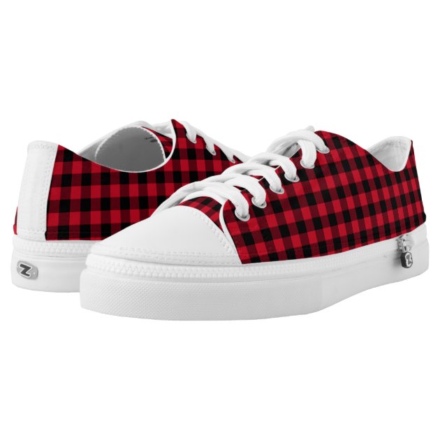 red buffalo check sneakers