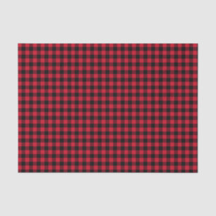 Red Buffalo Plaid, Red Flannel Tissue Paper