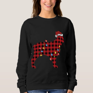 Red Buffalo Plaid Santa Boykin Spaniel Dog Christm Sweatshirt