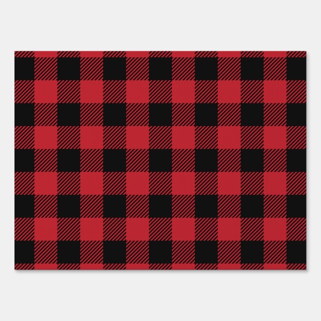 Red Buffalo Plaid Sign (Front)