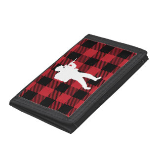 Red Buffalo Plaid Soldier Tri-fold Wallet