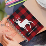 Red Buffalo Plaid & White Deer | Personal Name Planner<br><div class="desc">xWrap yourself in cozy rustic charm with our Red Buffalo Plaid & White Deer personalized product, available exclusively on Zazzle. Whether you're looking for a thoughtful gift or a stylish addition to your own collection, this design brings together the timeless appeal of buffalo plaid and the grace of a white...</div>