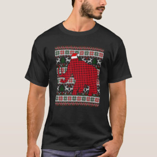 Red Buffalo Plaid Woolly Lovers Ugly Xmas Family M T-Shirt