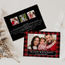 Red Buffalo Plaid Year In Review Christmas Photo Holiday Card