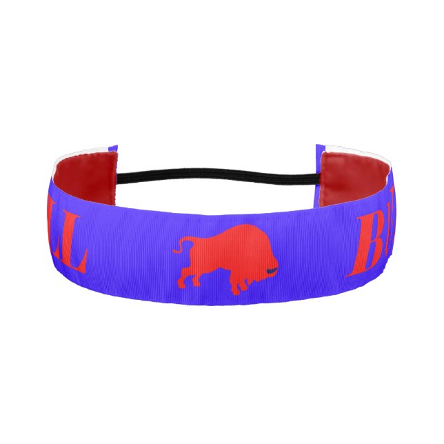 Red Bull 1-1/2" Blue Non-Slip Headband (Front)