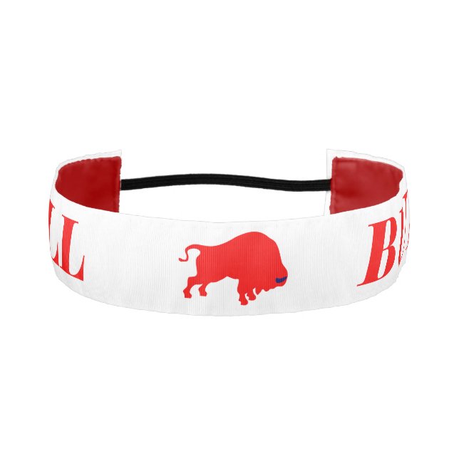 Red Bull 1-1/2" Non-Slip Headband (Front)