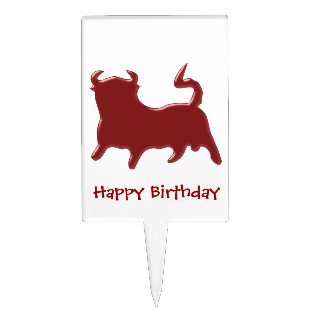 Red Bull Birthday Cake Topper (Front)