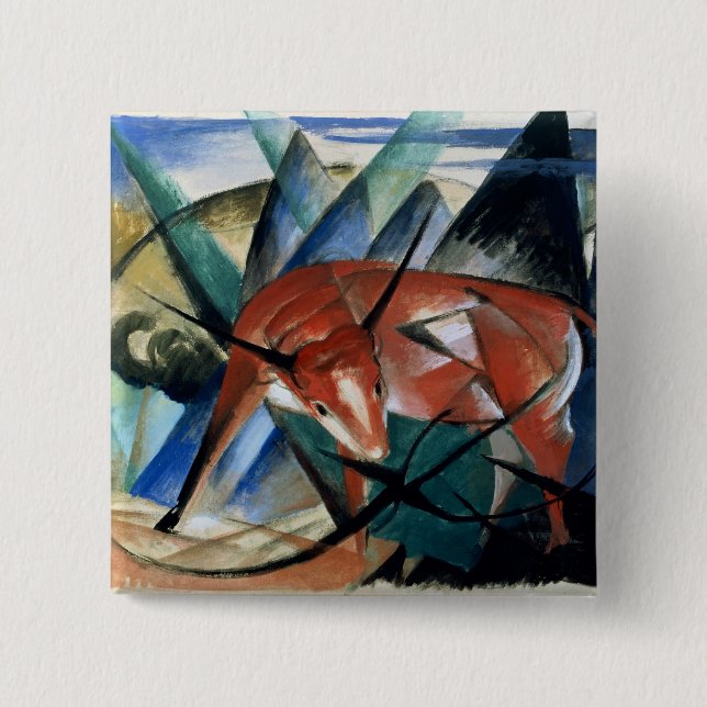 Red Bull (gouache on paper) Button (Front)