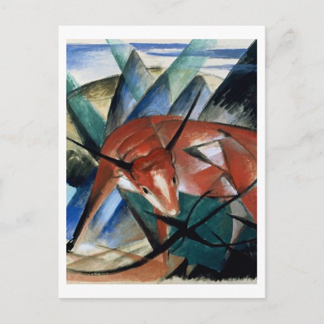 Red Bull (gouache on paper) Postcard (Front)