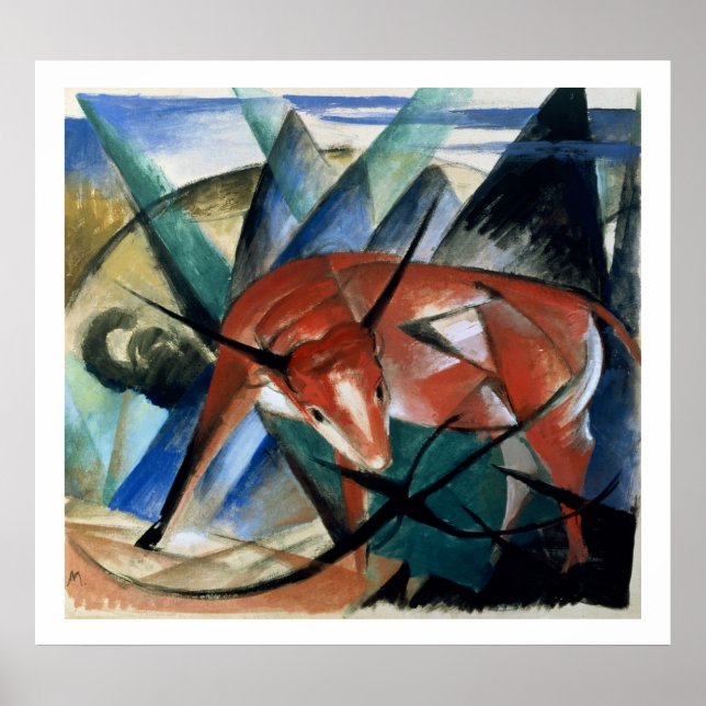 Red Bull (gouache on paper) Poster (Front)