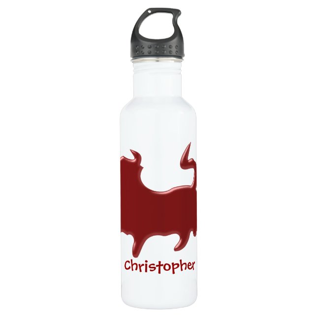 Red Bull Just Add Name Stainless Steel Water Bottle (Front)