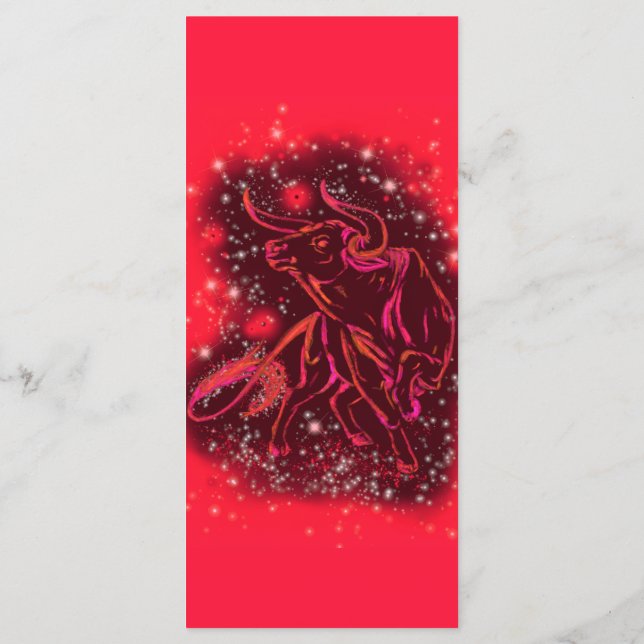 Red Bull Menu Running At Starry Night (Back)