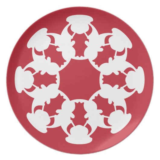 Red Bull snowflake-design cookie plate (Front)