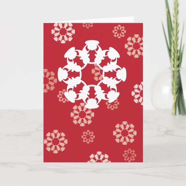 Red Bull snowflake-design greeting card (Front)