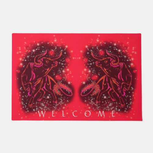 Red Bulls Doormat Running At Starry Night Welcome
