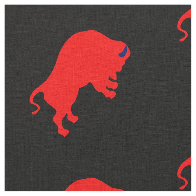 Red Bulls Fabric,Black Fabric (Close Up)