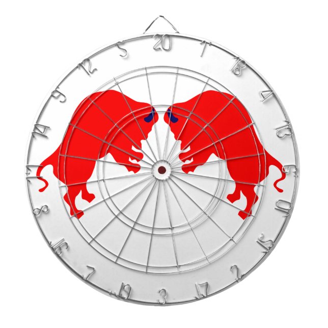 Red Bulls Metal Cage Dartboard With Darts (Front)