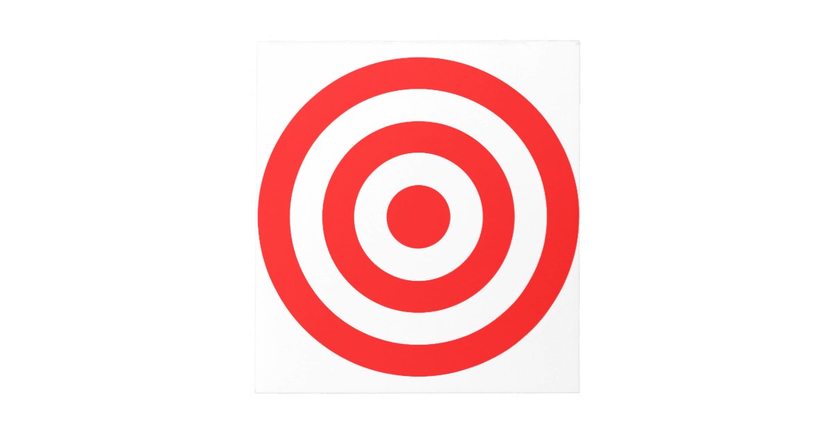 Red Bullseye Target Notepad Zazzle