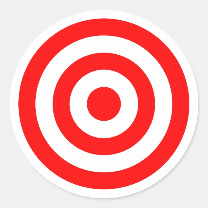 Red Bullseye Target Stickers