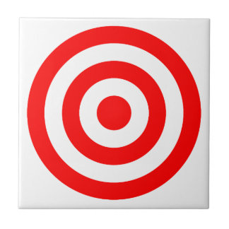 Red Bullseye Target Tile