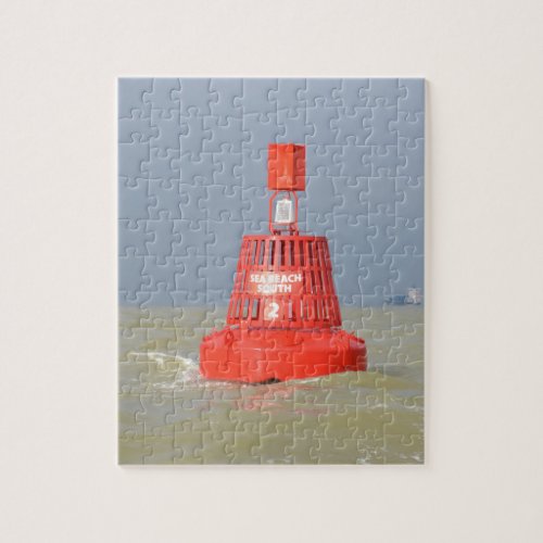 Red Buoy Sea Reach South Jigsaw Puzzle