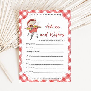 Red Burger BBQ Baby Shower Advice and Wishes Game