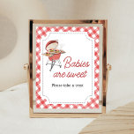 Red Burger BBQ Baby Shower Babies are Sweet Poster<br><div class="desc">Make your event special with this Baby- Q Baby Shower with our cute and lovely printable Babies are Sweet Sign featuring adorable Burgers theme. Download,  personalize,  and create lasting memories with this perfect touch for your joyous celebration!

BS741</div>