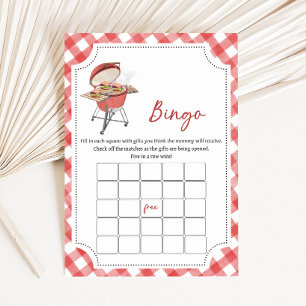 Red Burger BBQ Baby Shower Bingo Game