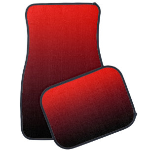 Red Burgundy and Black Ombre Car Floor Mat