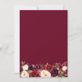 Red Burgundy Floral Class of 2024 Graduation Party Invitation (Back)
