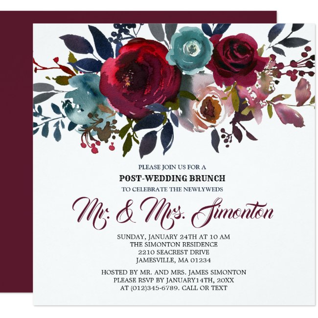 Best 10 Burgundy wedding invitation templates